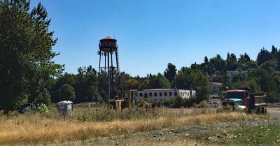 Reverse angle of the Troutdale Confluence site in August 2019, shortly before the building was demolished.