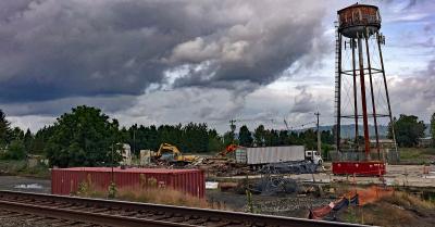 Troutdale Confluence site in September 2019 during demolition.